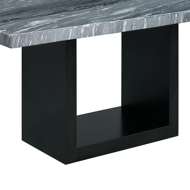 Elements International Valentino Dining Table with Marble Top and Pedestal Base CVL400TTB IMAGE 6