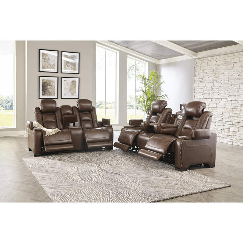 Signature Design by Ashley The Man-Den Power Reclining Leather Match Sofa U8530615 IMAGE 15