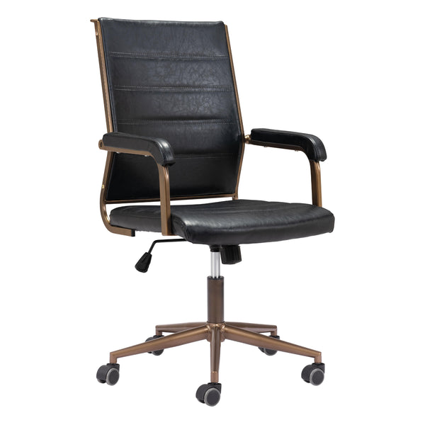 Zuo Auction 109021 Office Chair - Vintage Black IMAGE 1
