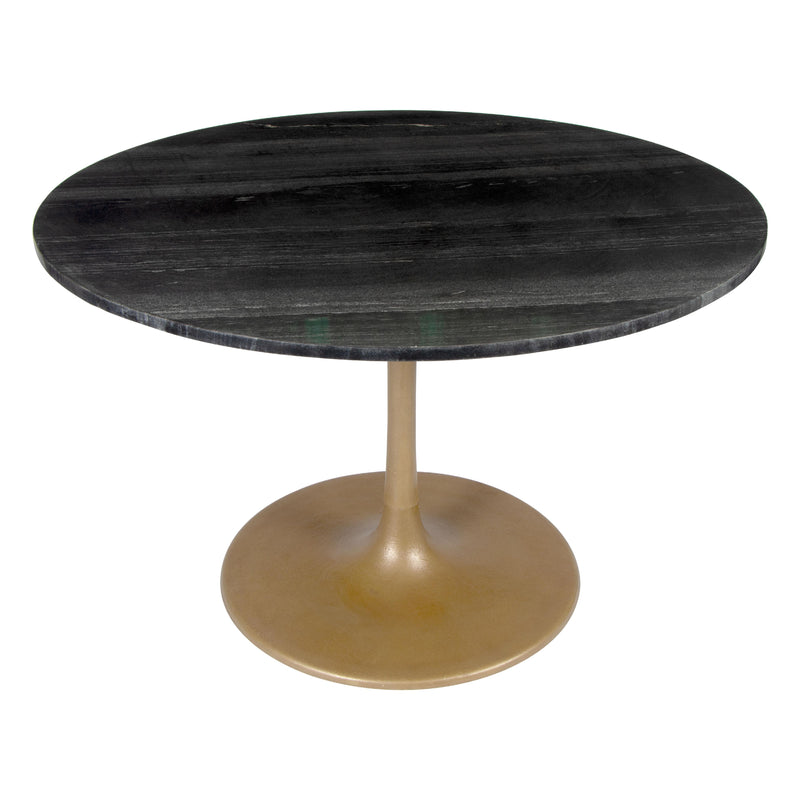 Zuo Round Taj Dining Table with Marble Top and Pedestal Base 109095 IMAGE 3