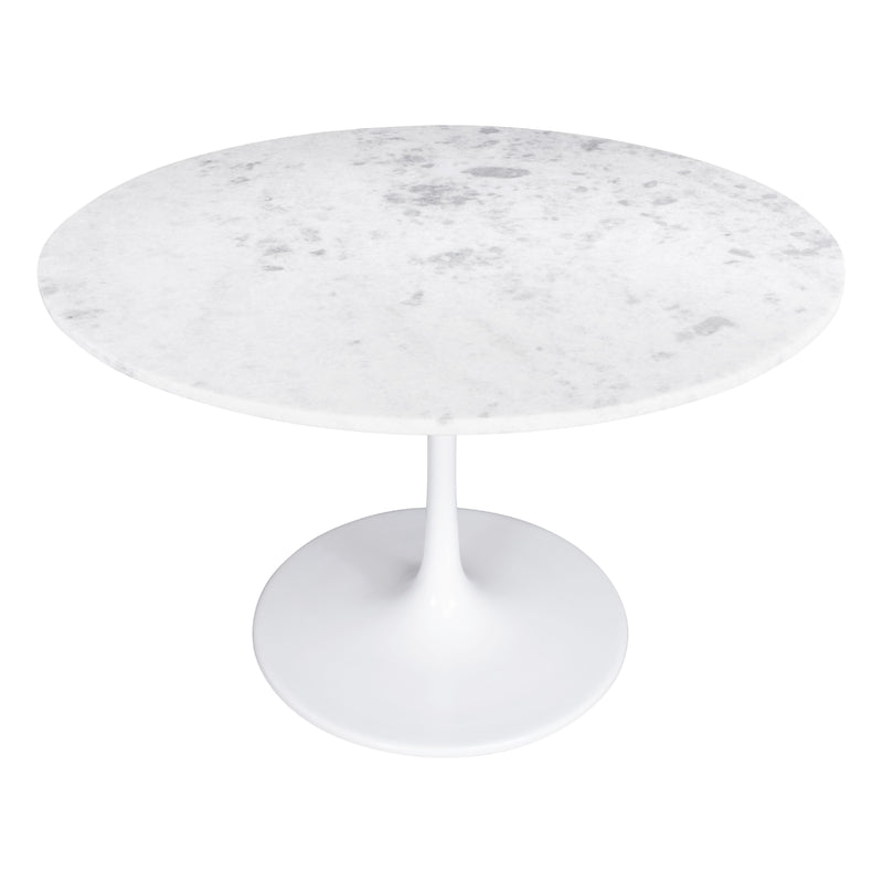 Zuo Round Phoenix Dining Table with Marble Top and Pedestal Base 109208 IMAGE 2