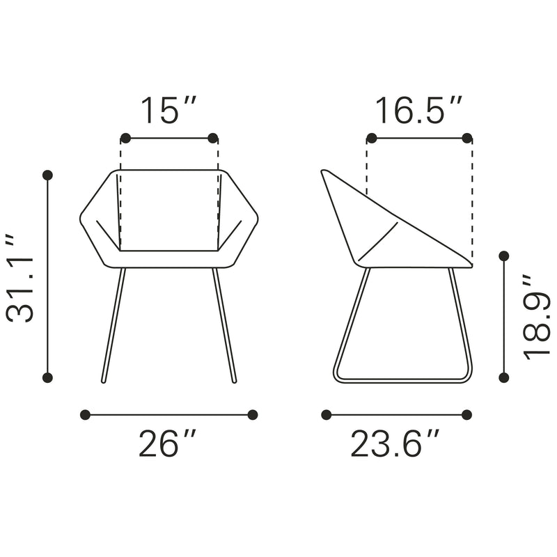 Zuo Miguel Dining Chair 109233 IMAGE 11