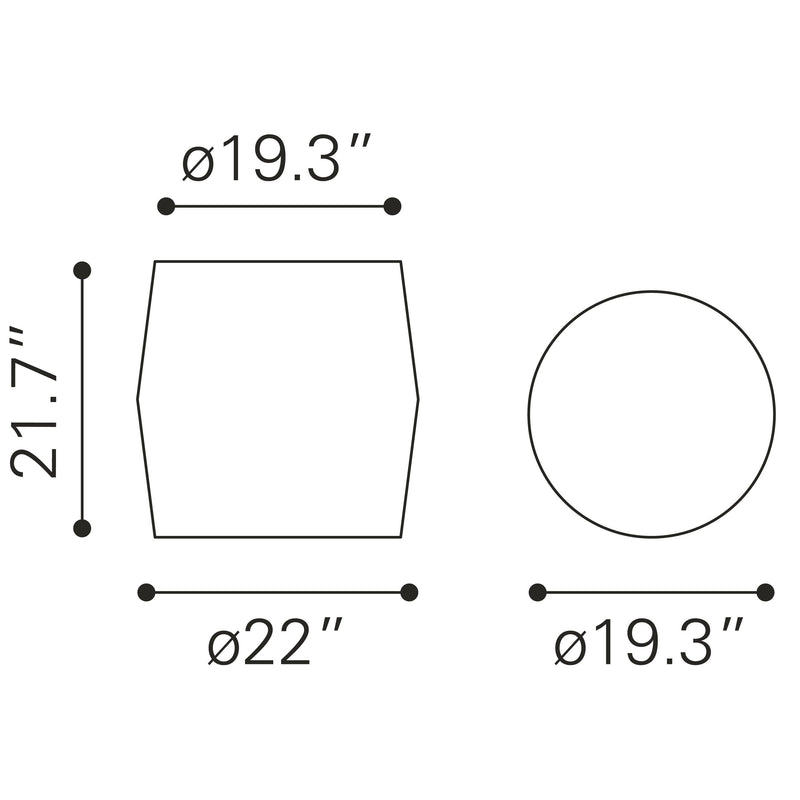 Zuo Pam Chairside Table 109318 IMAGE 8