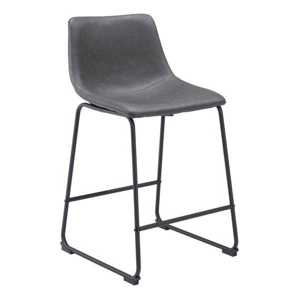 Zuo Smart 109324 Counter Stool - Charcoal IMAGE 1