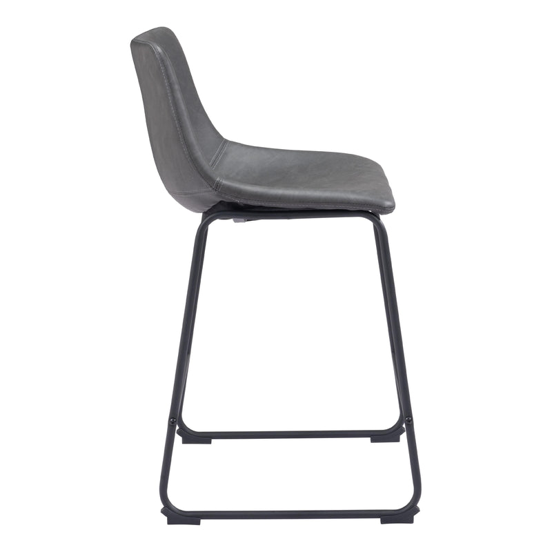 Zuo Smart 109324 Counter Stool - Charcoal IMAGE 2