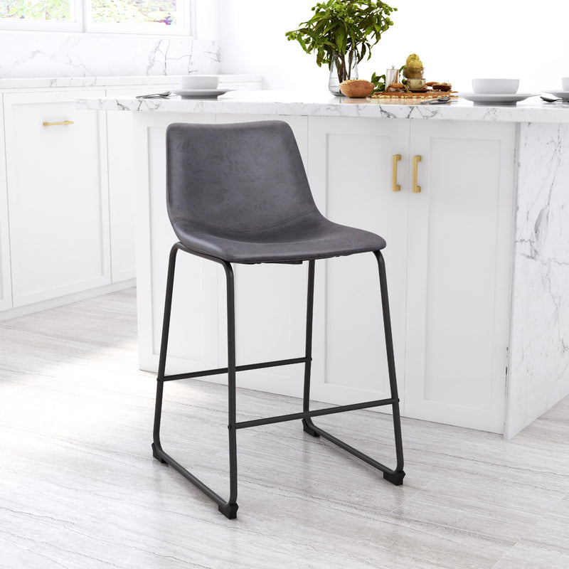 Zuo Smart 109324 Counter Stool - Charcoal IMAGE 9