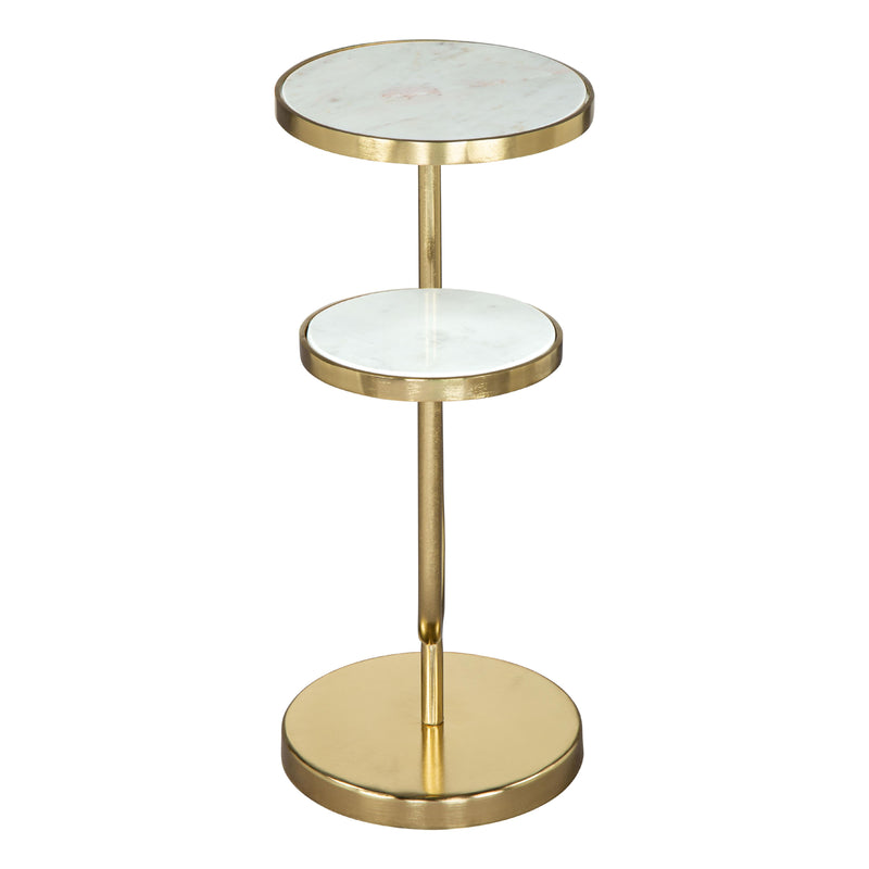 Zuo Marc 109354 Side Table - White & Gold IMAGE 3