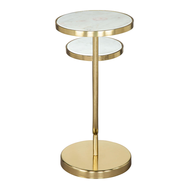 Zuo Marc 109354 Side Table - White & Gold IMAGE 4