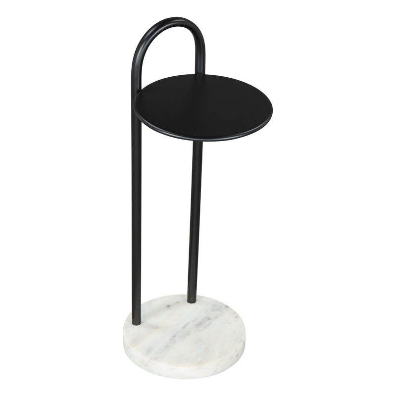 Zuo Christian 109356 Side Table - Black & White IMAGE 1