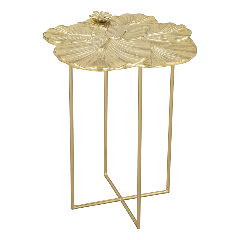 Zuo Lotus 109382 Side Table - Gold IMAGE 1