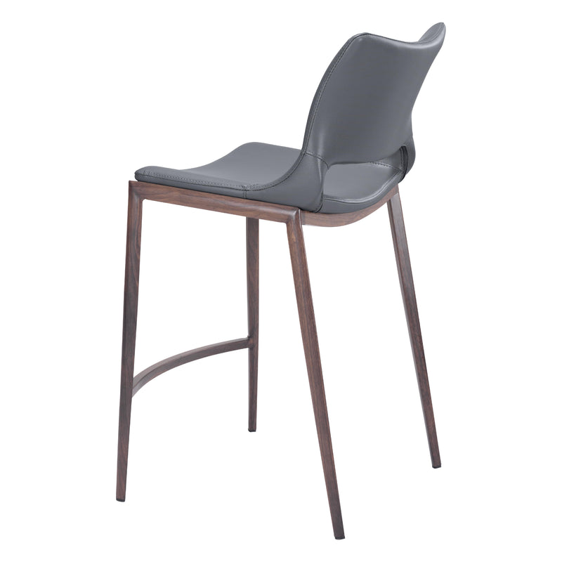 Zuo Ace 109390 Counter Stool - Dark Grey & Walnut IMAGE 5