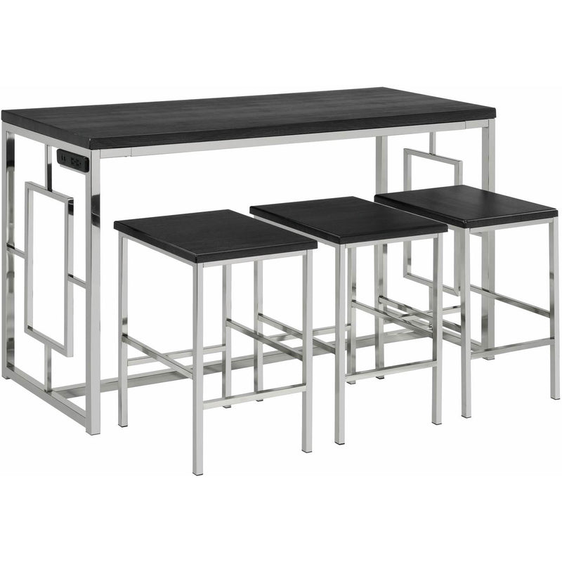 Elements International Ezra 4 pc Pub Height Dinette CTEZ100BTSP IMAGE 1