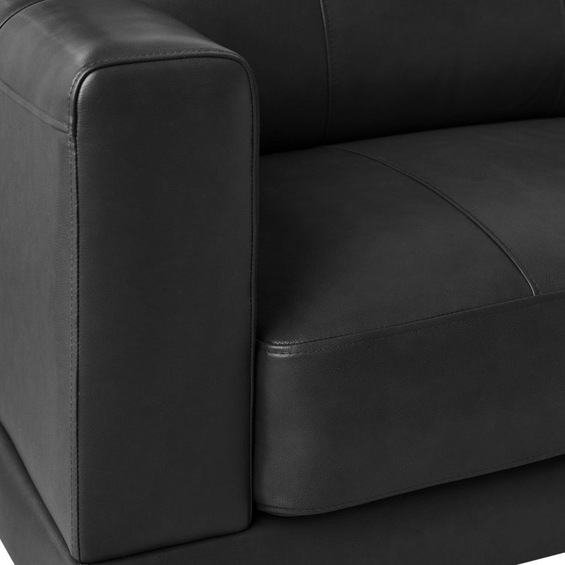 Elements International Hampton Stationary Leather Sofa UHT3782300 IMAGE 4