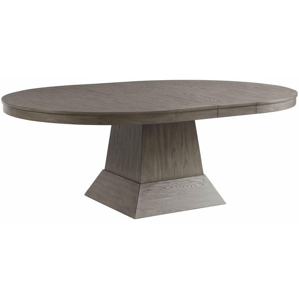 Elements International Oval Collins Dining Table with Pedestal Base D.2660.DTC IMAGE 1