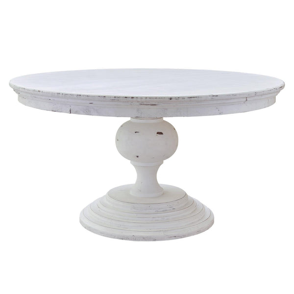 Elements International Round Britton Dining Table with Pedestal Base M.22170.DTC IMAGE 1