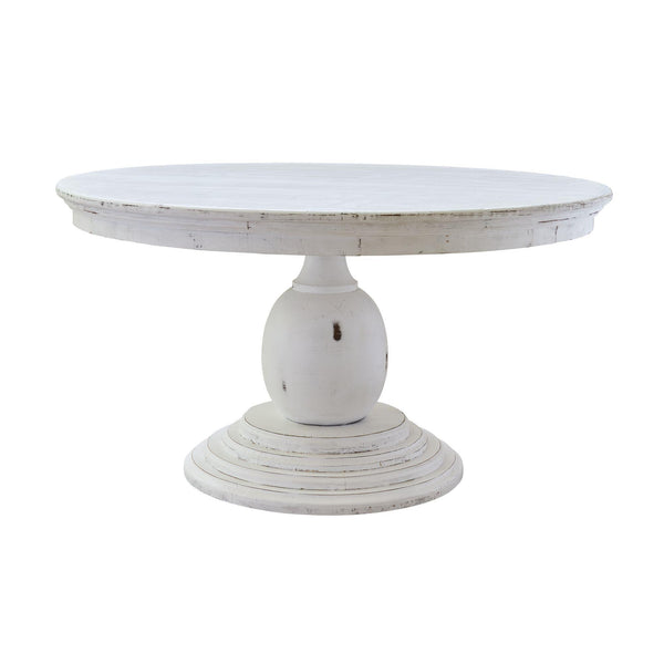 Elements International Round Britton Dining Table with Pedestal Base M.22177.DTC IMAGE 1