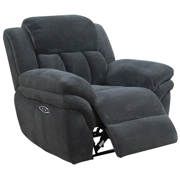 Elements International Santorini Power Fabric Recliner UST1393105PB IMAGE 1