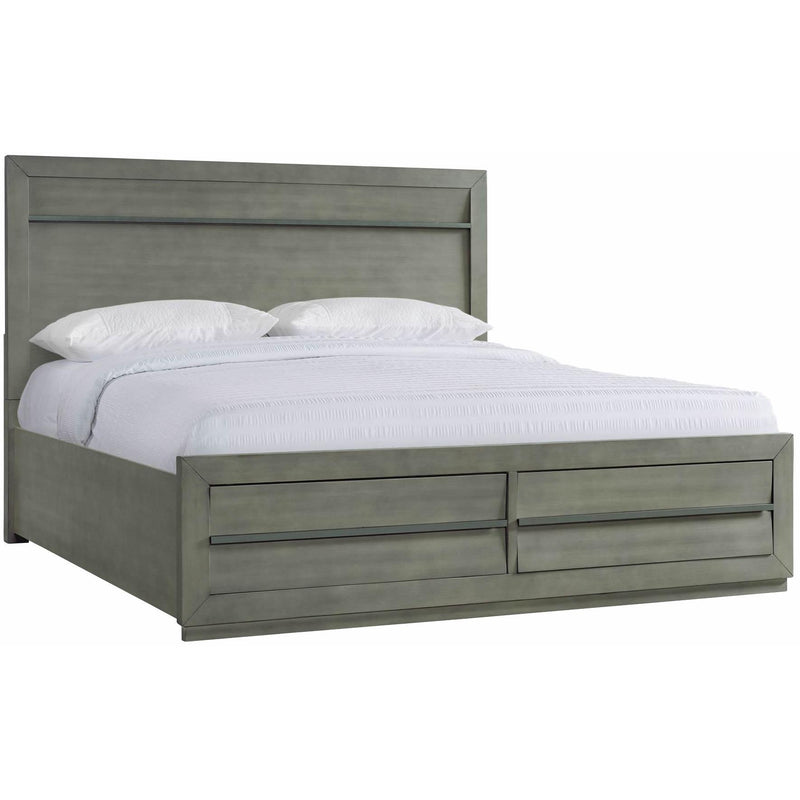 Elements International Zig King Platform Bed with Storage B.25263.KB IMAGE 1