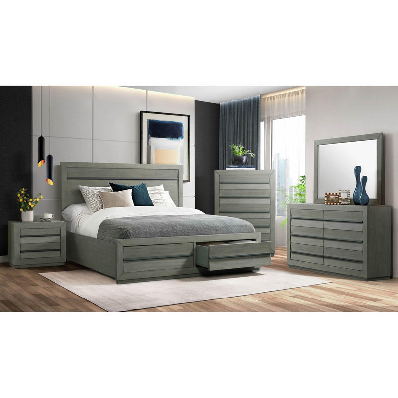 Elements International Zig King Platform Bed with Storage B.25263.KB IMAGE 9