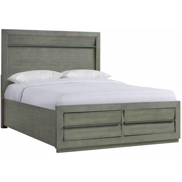 Elements International Zig Queen Platform Bed with Storage B.25263.QB IMAGE 1