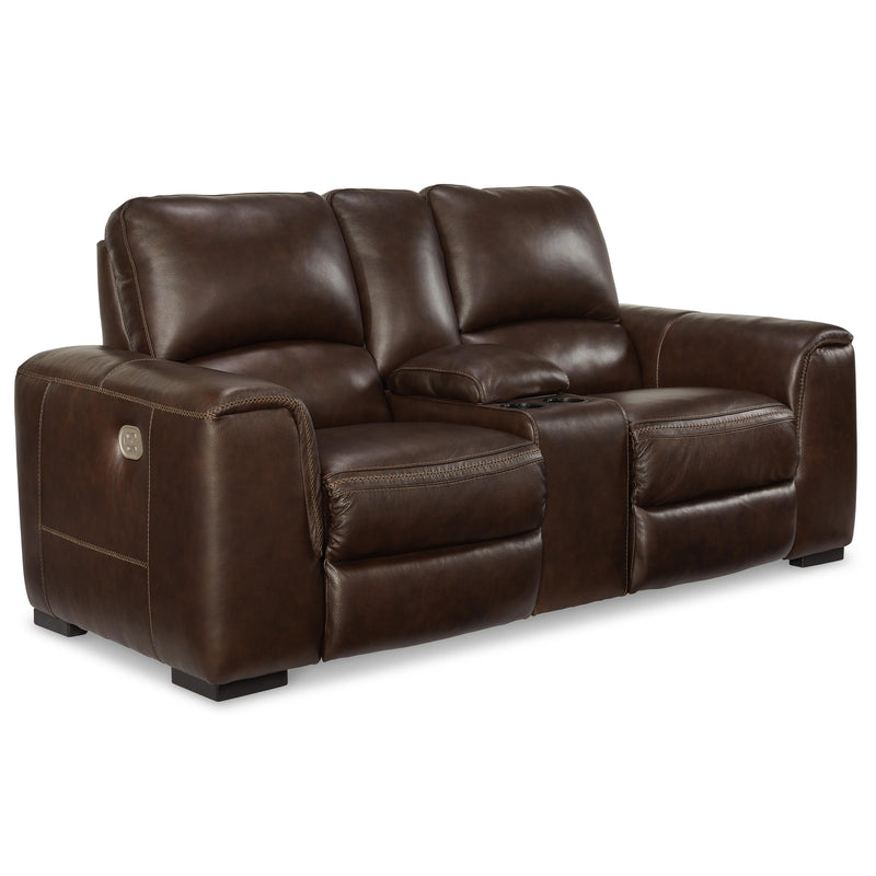 Signature Design by Ashley Alessandro Power Reclining Leather Match Loveseat U2550218 IMAGE 1