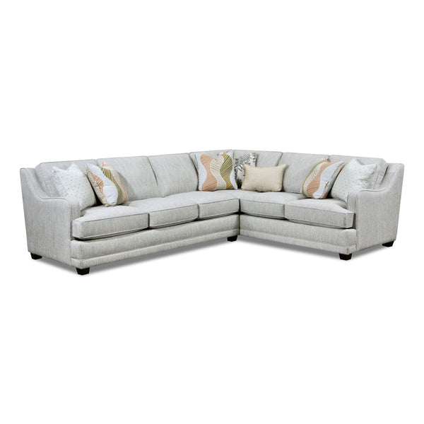 Fusion Furniture Fabric 2 pc Sectional 7000-33L-KP LOXLEY COCONUT/7000-31R LOXLEY COCONUT IMAGE 1