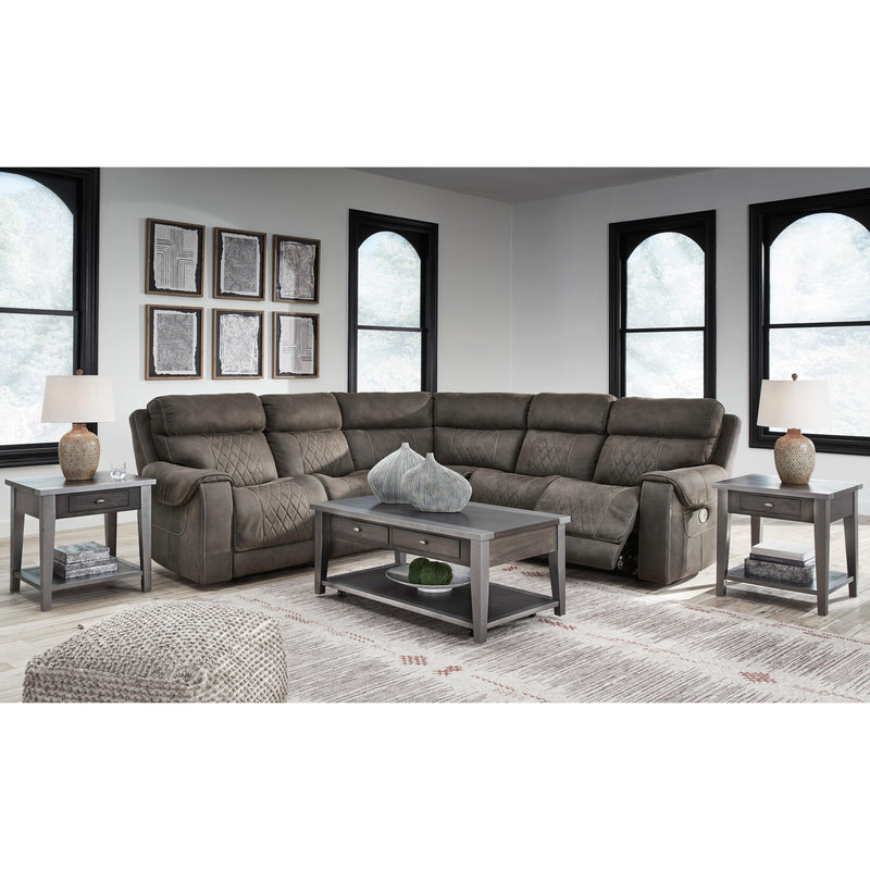 Signature Design by Ashley Hoopster Power Reclining Leather Look 5 pc Sectional 2370358/2370346/2370377/2370331/2370362 IMAGE 4