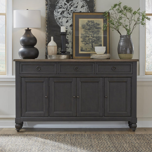 Liberty Furniture Industries Inc. Americana Farmhouse 615-HB7242-B Hall Buffet- Black IMAGE 1