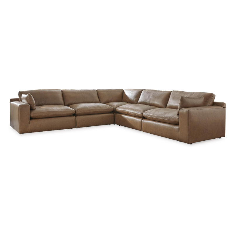 Signature Design by Ashley Emilia Leather 5 pc Sectional 3090164/3090146/3090177/3090146/3090165 IMAGE 1