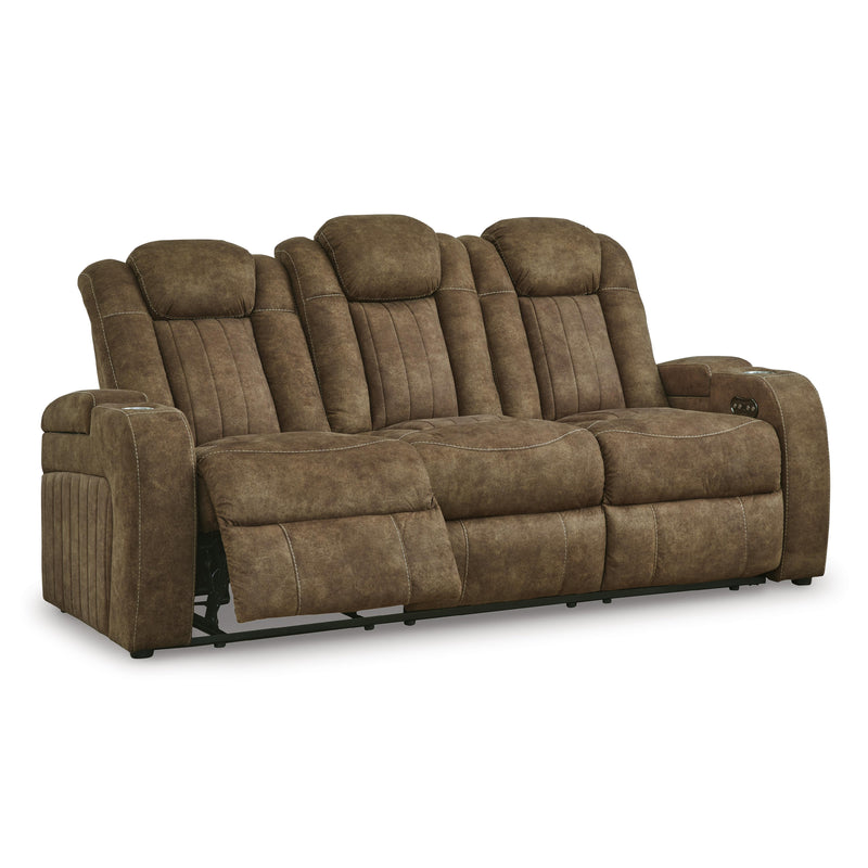 Signature Design by Ashley Wolfridge Power Reclining Leather Look Sofa 6070315 IMAGE 2