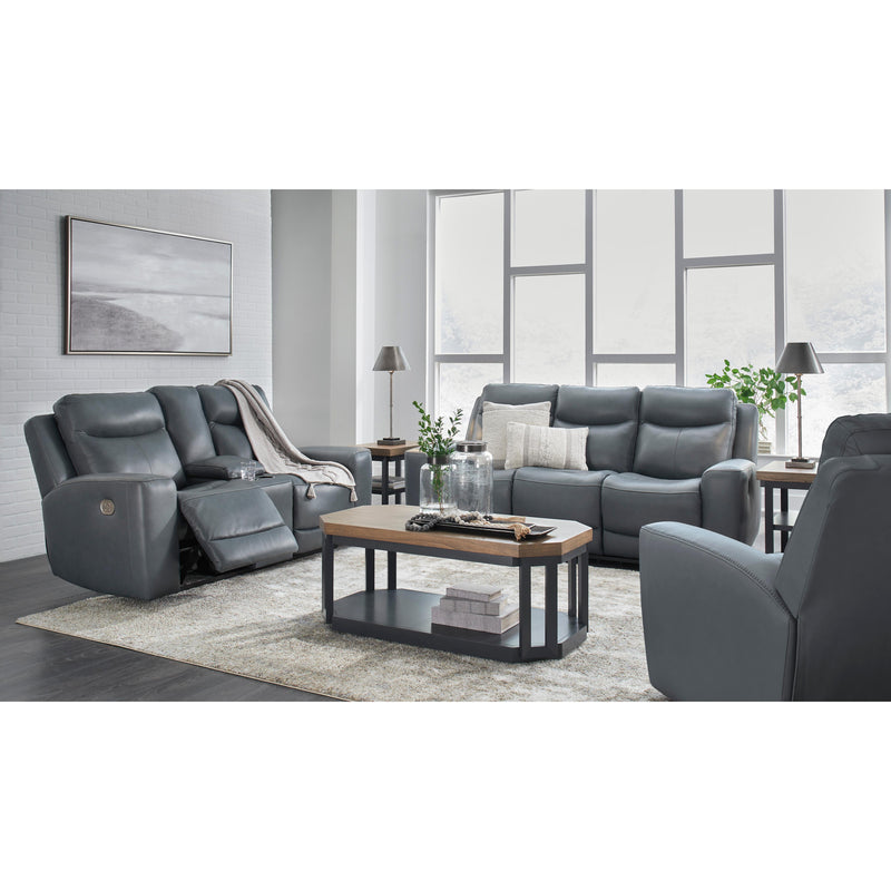 Signature Design by Ashley Mindanao Power Reclining Leather Match Sofa U5950415 IMAGE 16