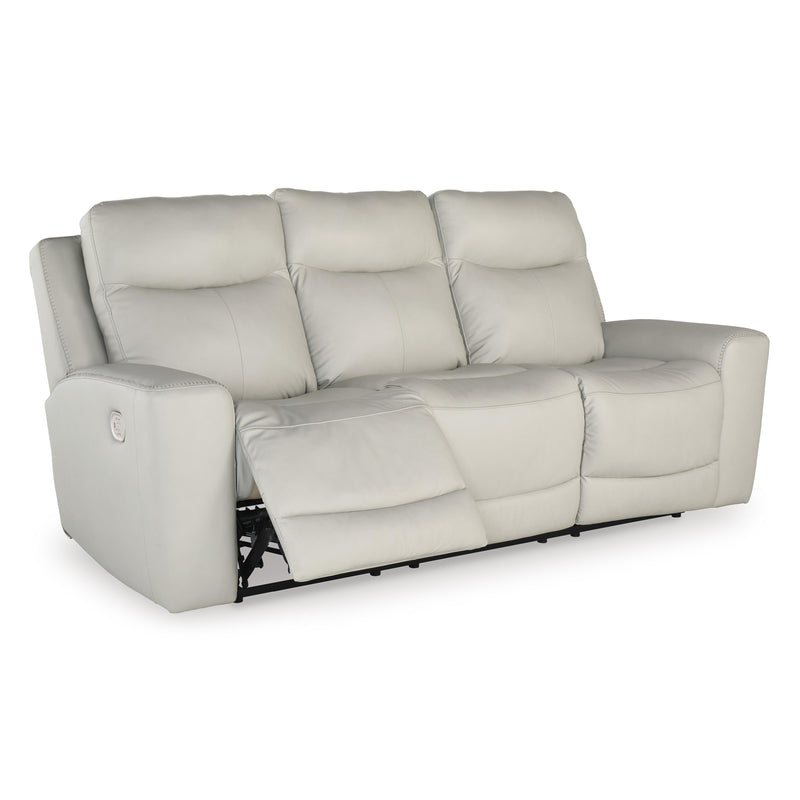 Signature Design by Ashley Mindanao Power Reclining Leather Match Sofa U5950515 IMAGE 2