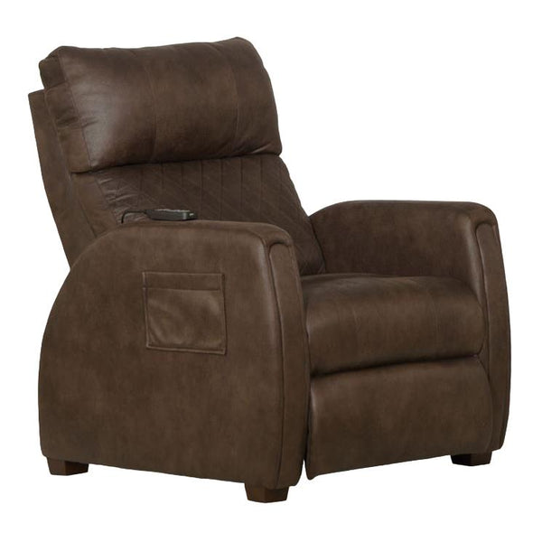 Catnapper Relaxer Power Fabric and Leather Look Recliner with Wall Recline 7641067 1276-89/1417-89 IMAGE 1