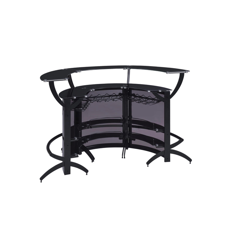 Coaster Furniture 182135-S3 Curved Bar Unit - Smoke/Black IMAGE 4