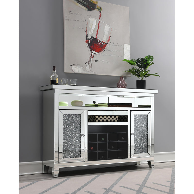 Coaster Furniture Melinda 183627 2-Door Wine Cabinet With Lighting Mirror IMAGE 5