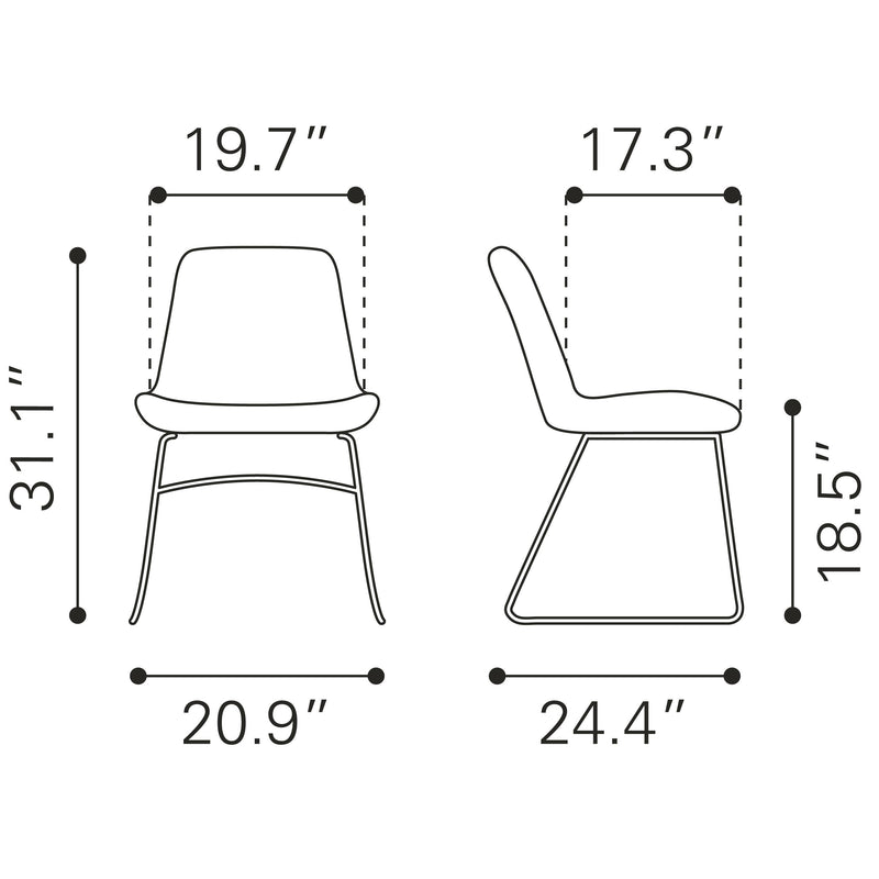 Zuo Tammy Dining Chair 109334 IMAGE 10