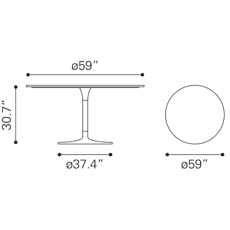 Zuo Metropolis Dining Table 109451 IMAGE 9