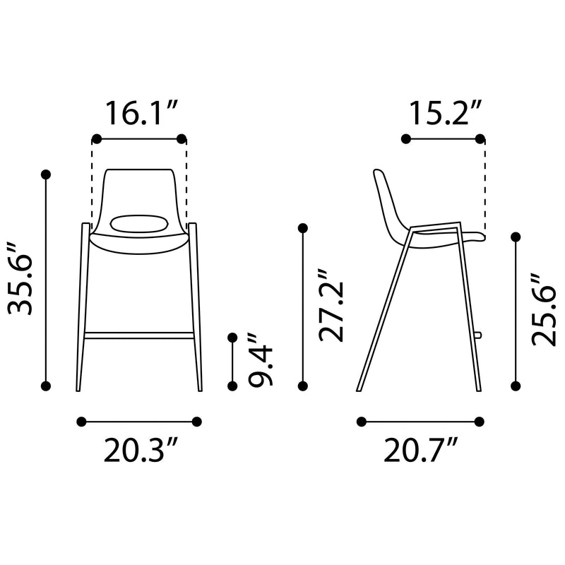 Zuo Desi Counter Height Stool 109733 IMAGE 9