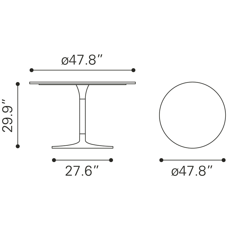 Zuo Metropolis Dining Table 109445 IMAGE 9