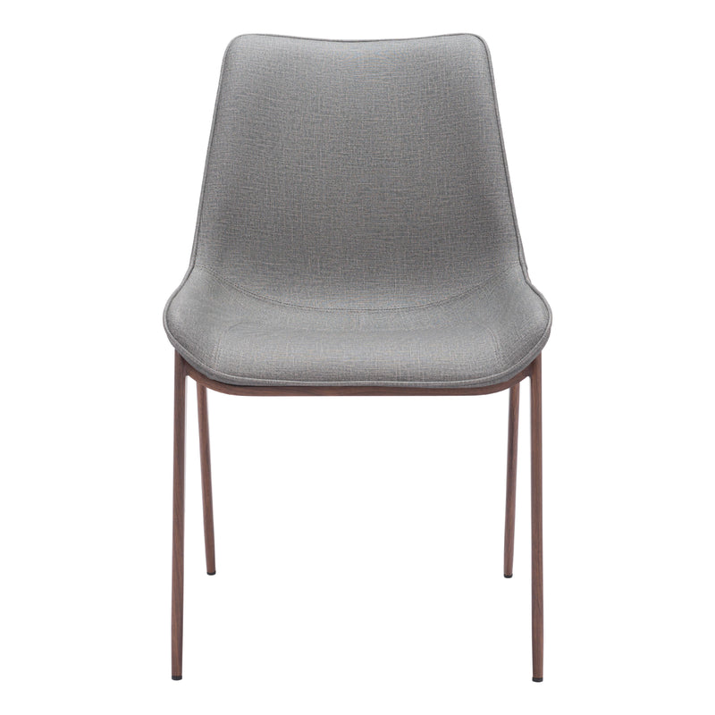 Zuo Magnus 109934 Dining Chair - Slate Grey & Walnut IMAGE 3