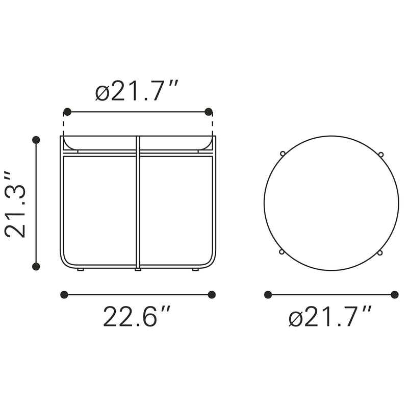 Zuo Bronson End Table 109596 IMAGE 8