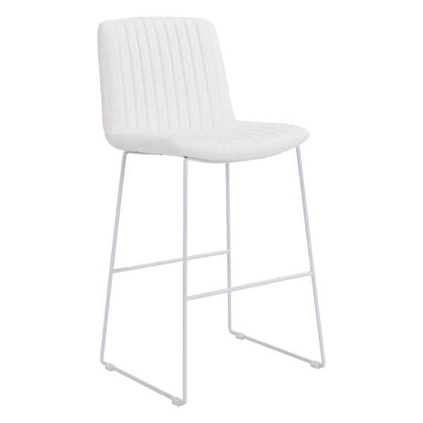 Zuo Mode 109483 Barstool - White IMAGE 1