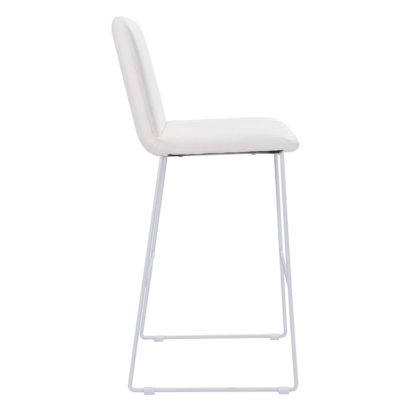 Zuo Mode 109483 Barstool - White IMAGE 2