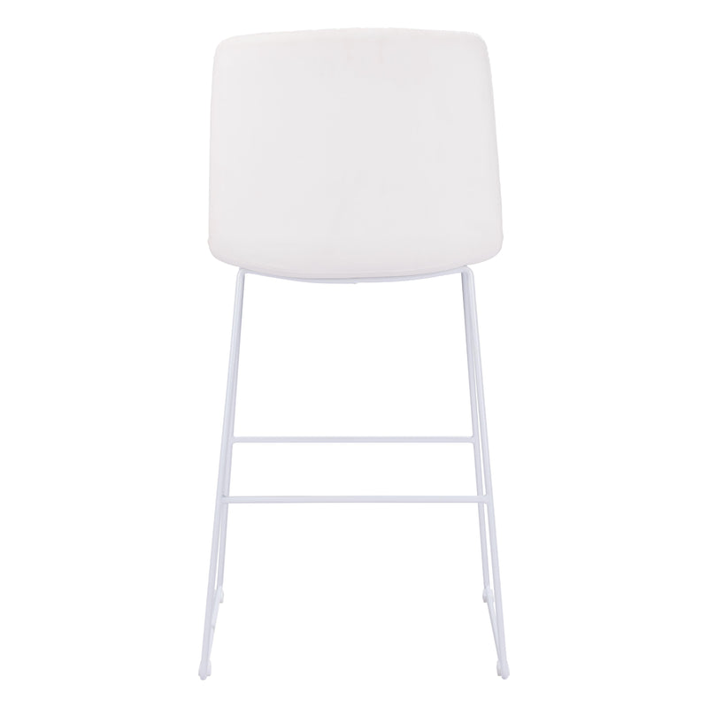 Zuo Mode 109483 Barstool - White IMAGE 4