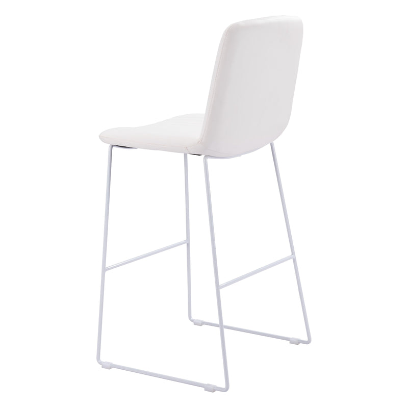 Zuo Mode 109483 Barstool - White IMAGE 5