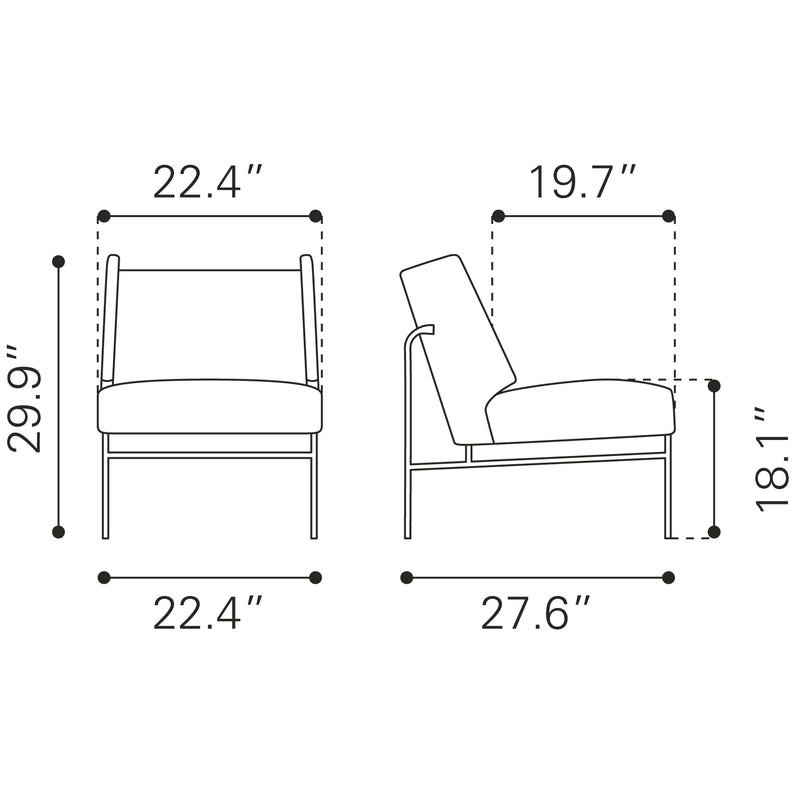 Zuo Atlanta 109514 Accent Chair - Green IMAGE 9