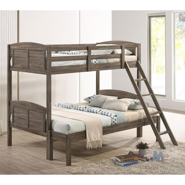 Coaster Furniture Flynn 400809 Twin over Full Bunk Bed - Weathered Brown IMAGE 1