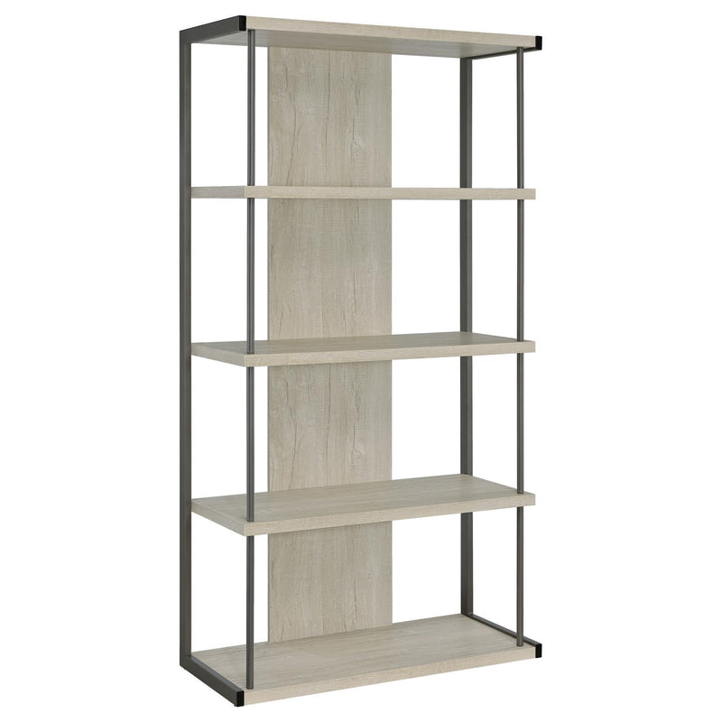 Coaster Furniture Loomis 805884 4-shelf Bookcase - Whitewashed Grey IMAGE 1