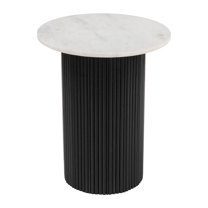 Zuo Izola 109916 Side Table - White & Black IMAGE 2