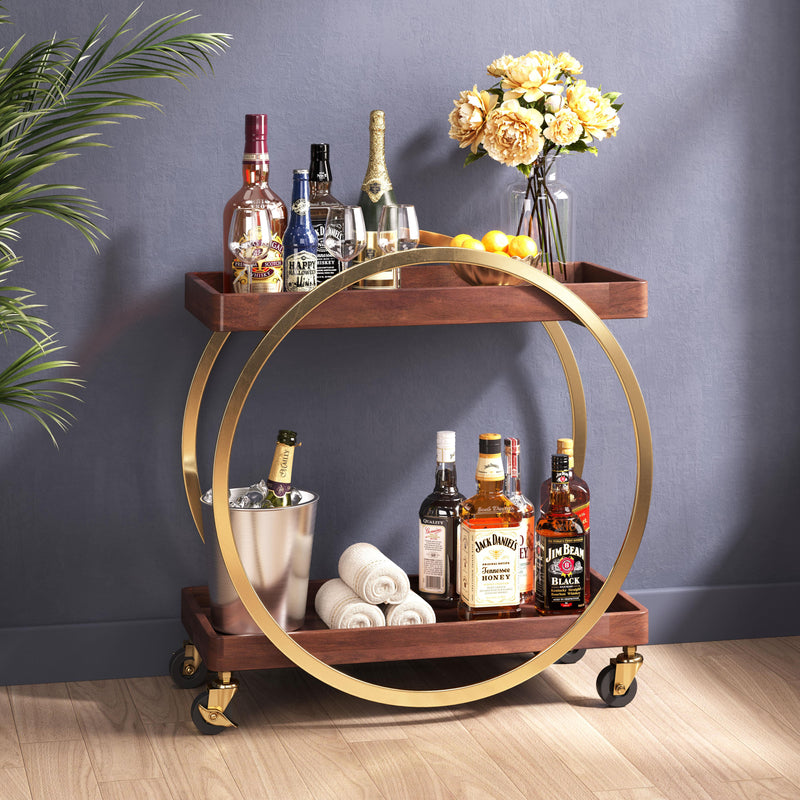 Zuo Arenas 109779 Bar Cart - Brown IMAGE 8